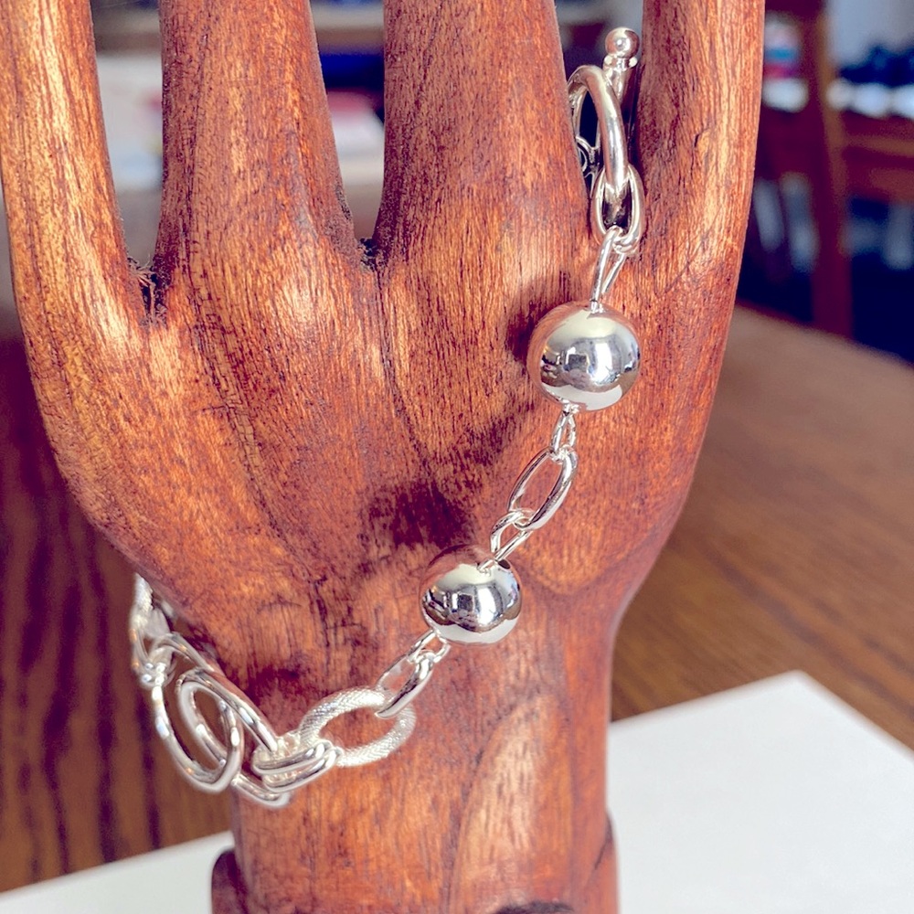 COPY - A very pretty silver 925 stamped bracelet - Picture 3 of 5